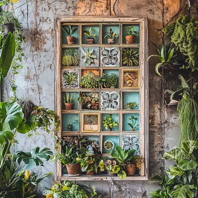Picture of Turning Old Windows into Eco-Friendly Wall Art - Recipes Time